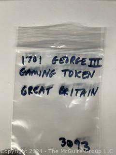 Foreign: 1701 British George III Gaming Token 