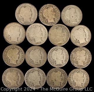 US: (15) Barber Dime Coins