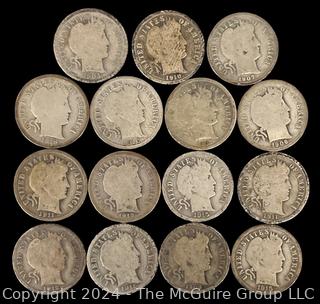 US: (15) Barber Dime Coins