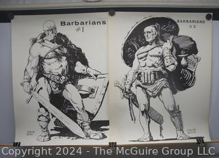 D&D Posters (x2): 1973 Cabada - Barbarians #1 and #2 (was DD1008)