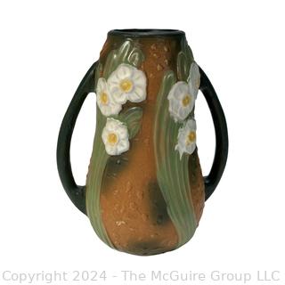 Roseville Jonquil Art Deco Pottery Vase, c 1930.  