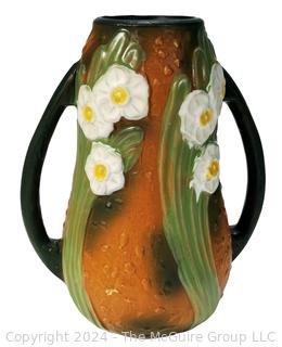 Roseville Jonquil Art Deco Pottery Vase, c 1930.  