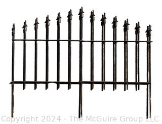 Two (2) 50"L Segments on 90 Degree Swivel Hinge of Cast Iron Fence. First of Two Offered in this Auction. 40" tall