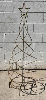 Metal Swirl Christmas Tree.  55" tall