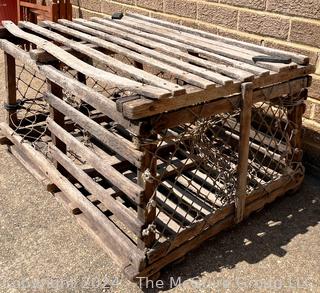 Wooden Lobster Trap. 32w x 20d x 16" Tall