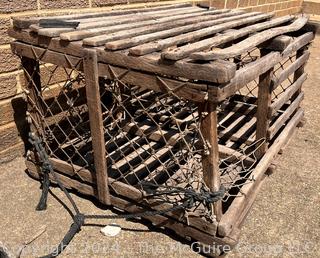 Wooden Lobster Trap. 32w x 20d x 16" Tall