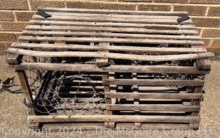 Wooden Lobster Trap. 32w x 20d x 16" Tall