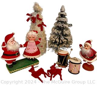 Flocked Christmas Ornaments and Decorations