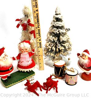 Flocked Christmas Ornaments and Decorations