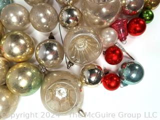 Hand Painted Mercury Glass Christmas Ornaments