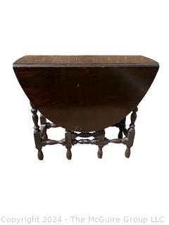 Mahogany Gate Leg Drop Leaf Table 34 x 48 x 29"T