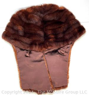 Brown Mink Stole Shawl Made by Futaba Fur Co. Tokyo Ginza Nishi 