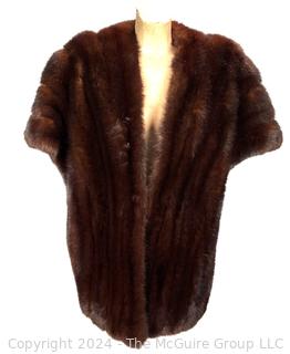 Brown Mink Stole Shawl Made by Futaba Fur Co. Tokyo Ginza Nishi 