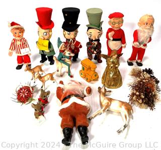 Assortment of Christmas Figurines Including Takara, Japan