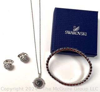 Three (3) Piece Set of Swarovski Crystal Jewelry Including Necklace, Earrings and Bracelet