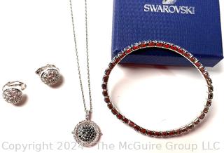 Three (3) Piece Set of Swarovski Crystal Jewelry Including Necklace, Earrings and Bracelet