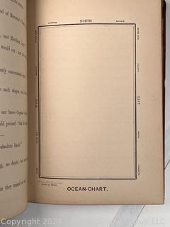 "The Hunting of the Snark: An Agony in Eight Fits" by Lewis Carroll. 

London: MacMillan and Co., 1876. xi,(3),83 pp. 12 mo. Dark Red Front and Rear Boards with Gilt Pictorial Illustrations by Henry Holiday. All edges gilt. Original black endpapers. Printed in London by R. Clay Sons & Taylor. Half title. One old ownership signature. Original plate tissue on Title Page. Last unnumbered leaf contains advertisements for Carrol's other works. A First Edition, this Issue Contains "Baker" for "Butcher" on p83. A fantastical poem involving a strange crew of tradesmen and a beaver as they set off on a journey to find "the Snark". 

1876 First Edition, 17th Printing of 1,000 {Description Updated 9/19/24 at 4:27pm ET}