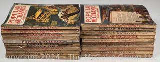 21 copies of Popular Mechanics Magazine (1940-50's)