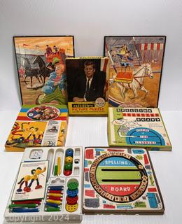 Puzzles and German Magnetic Animal Figures and Spelling Game