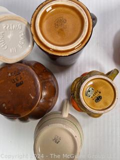 Assorted Ceramics Including Geisha Petal Bowl Pitcher Vase and Two Mugs (Muriyama)