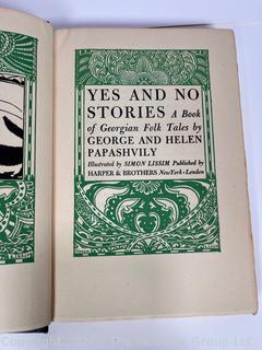 Yes and No Stories: A Book of Georgian Folk Tales 1946 by George Papashvily & Helen Papashvily, Illustrated by Simon Lissim 
