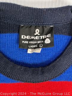 Demetre Men's Wool Knit Ski Sweater, Large