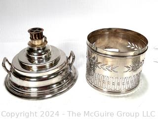 Reed & Barton #1644 Trivit (Presidental Seal) and Alcohol Burner w/Hallmarks (Elkington Plate)