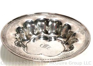 Sterling Silver Fluted Bowl.  446.4 grams