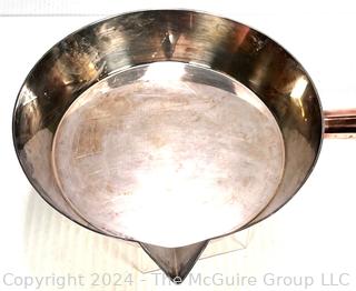 Tin Lined Copper Skillet with Side Spout. Made by Elkington and Co. England 