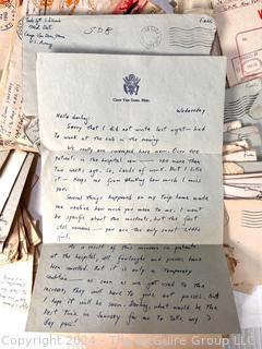 WW2 Censored Vmail Love Letters in Envelopes