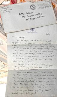 WW2 Censored Vmail Love Letters in Envelopes