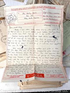 WW2 Censored Vmail Love Letters in Envelopes