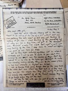 WW2 Censored Vmail Love Letters in Envelopes 