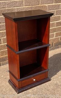 Wooden Bedside Table with Two Shelves 13w x 8d x 25" Tall