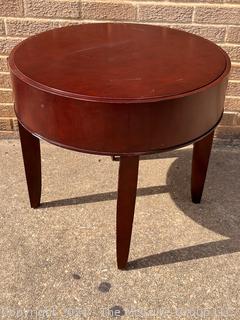 Mahogany Donovan Round Table by Brayton 24" Diameter x 22" Tall