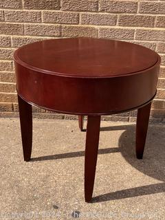 Mahogany Donovan Round Table by Brayton 24" Diameter x 22" Tall