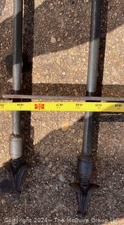 Two (2) 50"L Segments on 90 Degree Swivel Hinge of Cast Iron Fence. First of Two Offered in this Auction. 40" tall