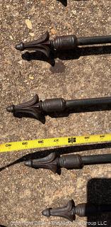 Two (2) 50"L Segments on 90 Degree Swivel Hinge of Cast Iron Fence. First of Two Offered in this Auction. 40" tall