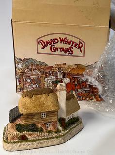 David Winter Cottage Collection "Ivy Cottage" Building (w/box) & "Birthstone Wishing Well"