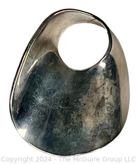 Sterling Silver Modernist Mobius Brooch Made in Mexico