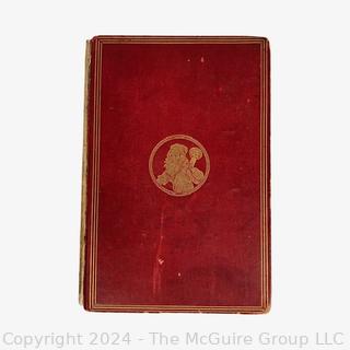 "The Hunting of the Snark: An Agony in Eight Fits" by Lewis Carroll. 

London: MacMillan and Co., 1876. xi,(3),83 pp. 12 mo. Dark Red Front and Rear Boards with Gilt Pictorial Illustrations by Henry Holiday. All edges gilt. Original black endpapers. Printed in London by R. Clay Sons & Taylor. Half title. One old ownership signature. Original plate tissue on Title Page. Last unnumbered leaf contains advertisements for Carrol's other works. A First Edition, this Issue Contains "Baker" for "Butcher" on p83. A fantastical poem involving a strange crew of tradesmen and a beaver as they set off on a journey to find "the Snark". 

1876 First Edition, 17th Printing of 1,000 {Description Updated 9/19/24 at 4:27pm ET}