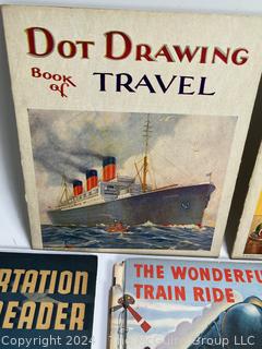 Vintage Children's Books on Transportation and Drawing