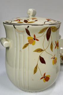 Hall's Superior Floral Autumn Leaf Quality Kitchenware by Mary Dunbar Jewel Homemakers Institute.