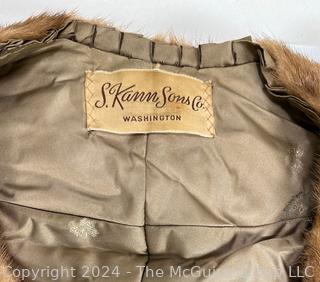 S Kann Sons & Company Blonde Mink Fur Stole Washington