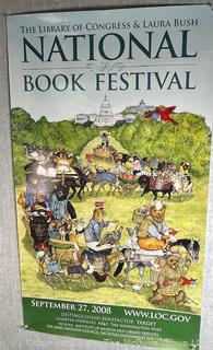 Poster: National Book Festival Poster Library of Congress 2008 Laura Bush 19 x 32.5"