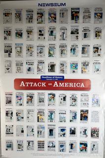 "Attack on America" Poster from Washington DC's Newseum Museum 24 x 36"