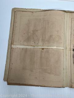 Folio of 14 British Newspaper Printed Pages from the Weekly Publication "Will-o'-the-Wisp". Covers Oct. Nov. and Dec. of 1868. Political and Cultural Satire by English Engraver John Proctor. 10" x 14" with Center Fold Mounting Strip