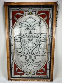 Leaded Glass Decorative Panel. 22 x 36.5" (0401AC)