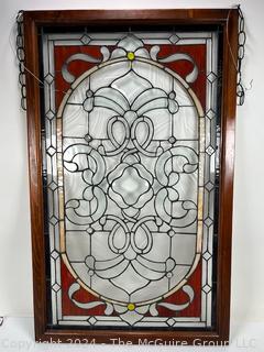 Leaded Glass Decorative Panel. 22 x 36.5" (0401AC)