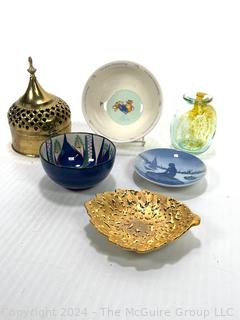 Mixed Lot Including Peter Rabbit Wedgwood Bowl, Royal Copenhagen and hand painted Danish Fruit Bowl